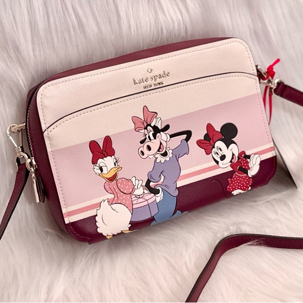 Kate Spade Bag Disney Clarabelle and Friends Pink and Cream Crossbody Bag NEW - Picture 4 of 9